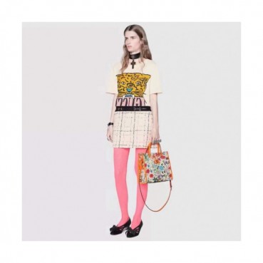 [트렌디]Gucci 2019 Womens Printing Tiger Logo Slim Fit Cotton Short Sleeved Tshirt - 구찌 여성 프린팅 타이거 로고 슬림핏 코튼 반팔티 Guc01024x.Size(xs 