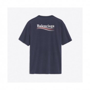 Balenciaga 2019 Mens Wave Logo Cotton Short Sleeved Tshirt - 발렌시아가 남성 웨이브 로고 코튼 반팔티 Bal0173x.Size(xs 