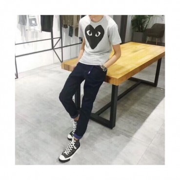 Cdgplay 2019 Mens Print Heart Cotton Short Sleeved T-shirt 