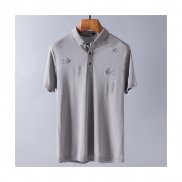 Alexander Mcqueen 2019 Mens Embroidery Cotton Short Sleeved T-shirt 