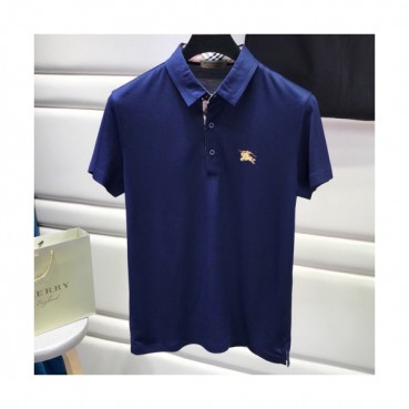 Burberry 2019 Mens Embroidery Logo Polo Cotton Short Sleeved T-shirt 