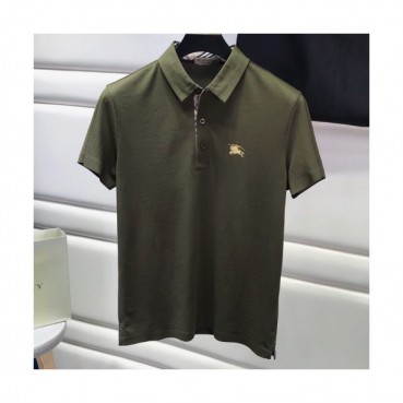 Burberry 2019 Mens Embroidery Logo Polo Cotton Short Sleeved T-shirt 