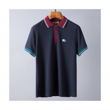 Burberry 2019 Mens Business Polo Cotton Short Sleeved T-shirt 