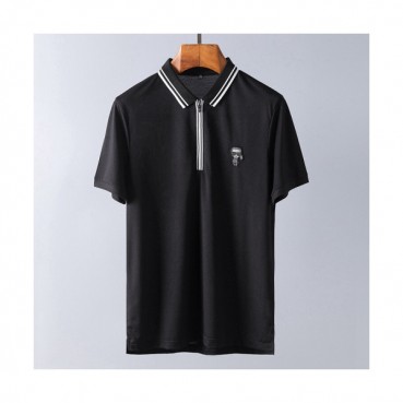 Fendi 2019 Mens Business Polo Cotton Short Sleeved T-shirt 