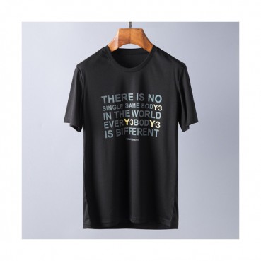 Y-3 2019 Mens  Logo Printing Cotton Short Sleeved Tshirt 