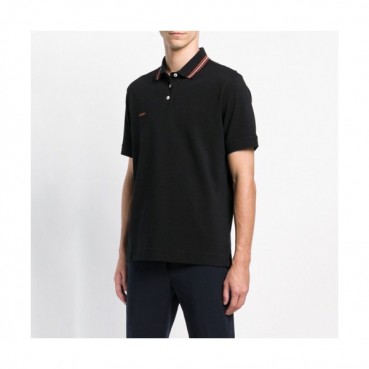 Ermenegildo Zegna  2019 Mens Polo Embroidery  Logo Cotton Short Sleeved T-shirt 