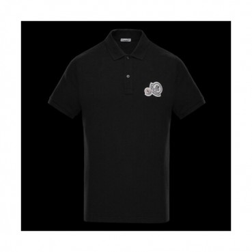Moncler 2019 Mens Polo Patch Logo Cotton Short Sleeved T-shirt 