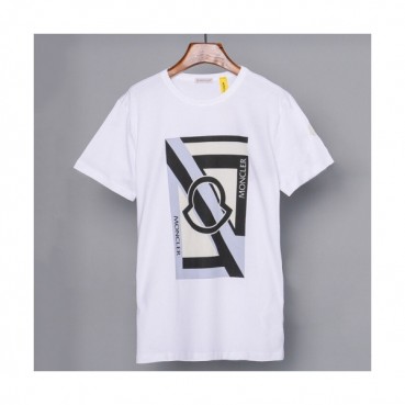 Mocler 2019 Mens Printing Logo Cotton Short Sleeved T-shirt 