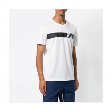 Fendi 2019 Mens Initial Logo Short Sleeved T-shirt 