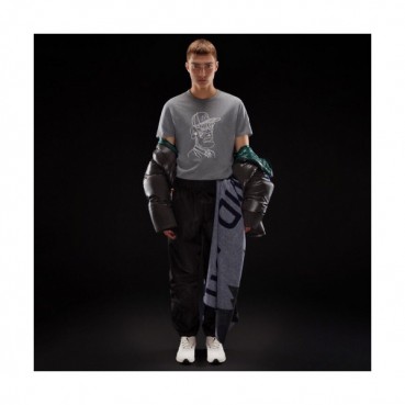 Mocler 2019 Mens Embroidery Logo Cotton Short Sleeved T-shirt 