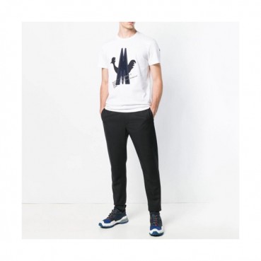 Mocler 2019 Mens Embroidery Logo Crew - neck Cotton Short Sleeved T
