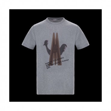 Mocler 2019 Mens Embroidery Logo Crew - neck Cotton Short Sleeved T