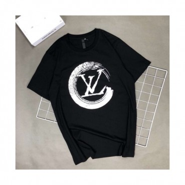 Louis Vuitton 2019 Mm/Wm Logo Crew - neck Cotton Short Sleeved T