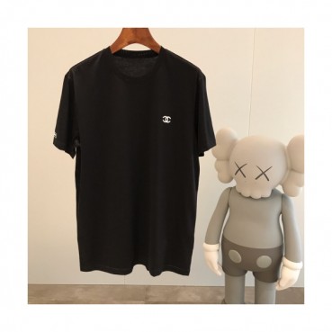 Chanel 2019 Mens Crew - neck Cotton Short Sleeved Tshirt 