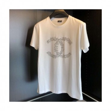 Chanel 2019 Mens Crew - neck Cotton Short Sleeved Tshirt 