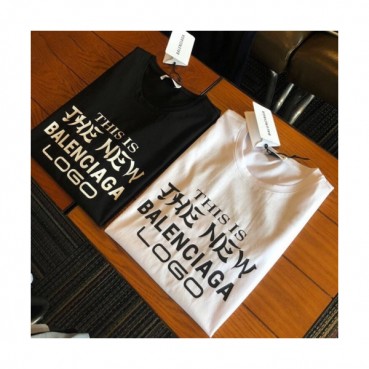 Balenciaga 2019 Mm/Wm New  Out Crew - neck Cotton Short Sleeved Tshirt 