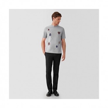 Hermes 2019 Mens Crew - neck Cotton Short Sleeved Tshirt 