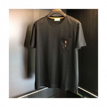 Hermes 2019 Mens Crew-neck Cotton Short Sleeved Tshirt 