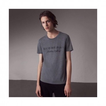 Burberry 2019 Mens Crew -neck Cotton Short Sleeved Tshirt 