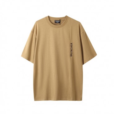 발렌시아가 남성 크루넥 카멜 반팔티 - Mens Camel Tshirts 