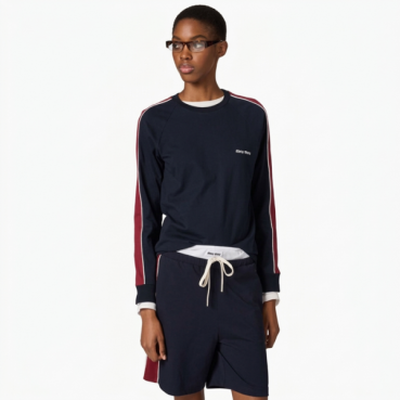미우미우 여성 라운드 긴팔티 - Miumiu Womens Round Tshirt 