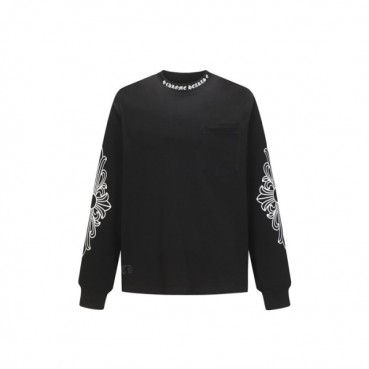 크롬하츠 남성 라운드 긴팔티 - Chrome Hearts Mens Round Tshirt 