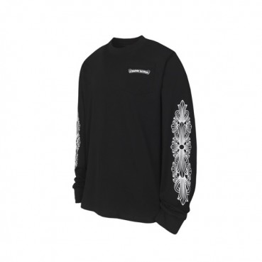크롬하츠 남성 라운드 긴팔티 - Chrome Hearts Mens Round Tshirt 