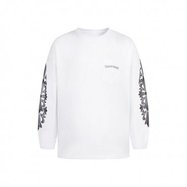 크롬하츠 남성 라운드 긴팔티 - Chrome Hearts Mens Round Tshirt 