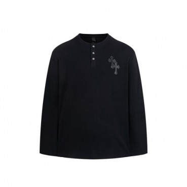 크롬하츠 남성 라운드 긴팔티 - Chrome Hearts Mens Round Tshirt 