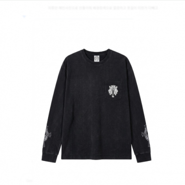 크롬하츠 남성 라운드 긴팔티 - Chrome Hearts Mens Round Tshirt 