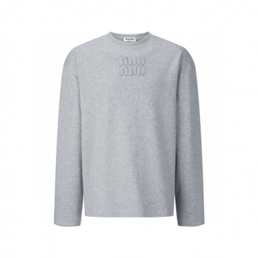미우미우 남/녀 라운드 긴팔티 - Miumiu Unisex Round Tshirt 