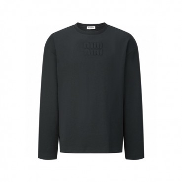 미우미우 남/녀 라운드 긴팔티 - Miumiu Unisex Round Tshirt 