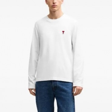 아미 남/녀 크루넥 긴팔티 - Ami Unisex Round Tshirt 