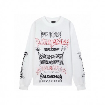 발렌시아가 남성 라운드 긴팔티 - Balenciaga Mens Round Tshirt 