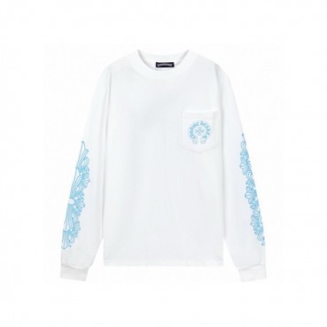 크롬하츠 남성 라운드 긴팔티 - Chrome Hearts Mens Round Tshirt 
