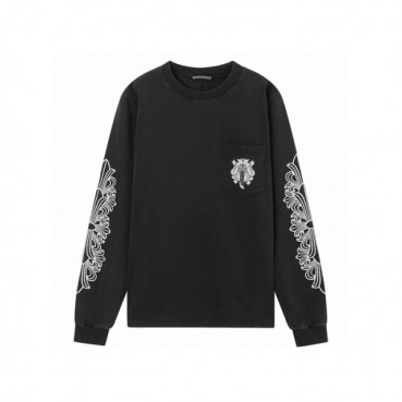크롬하츠 남성 라운드 긴팔티 - Chrome Hearts Mens Round Tshirt 