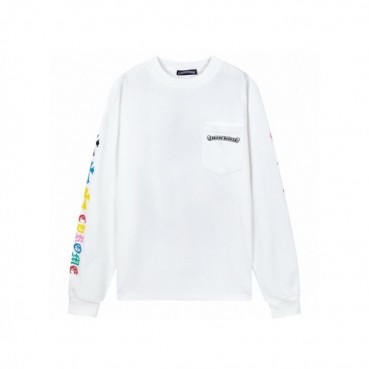 크롬하츠 남성 라운드 긴팔티 - Chrome Hearts Mens Round Tshirt 