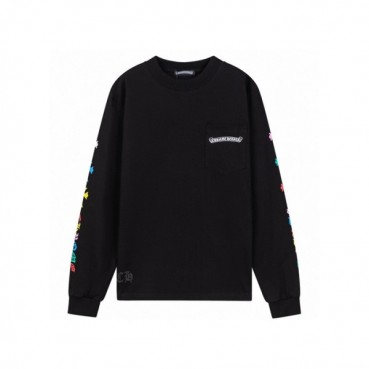 크롬하츠 남성 라운드 긴팔티 - Chrome Hearts Mens Round Tshirt 