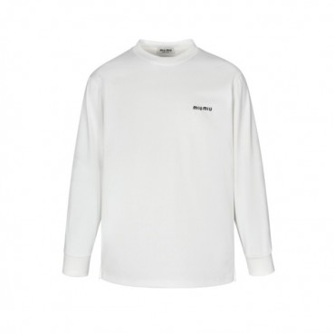 미우미우 남/녀 라운드 긴팔티 - Miumiu Unisex Round Tshirt 