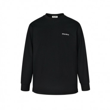 미우미우 남/녀 라운드 긴팔티 - Miumiu Unisex Round Tshirt 