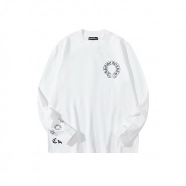 크롬하츠 남성 라운드 긴팔티 - Chrome Hearts Mens Round Tshirt 