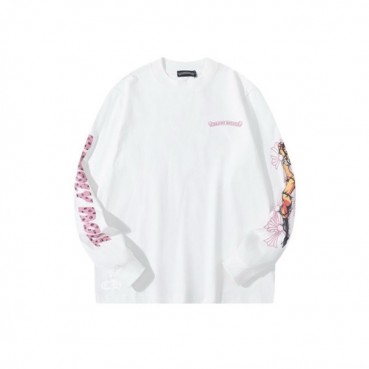 크롬하츠 남성 라운드 긴팔티 - Chrome Hearts Mens Round Tshirt 