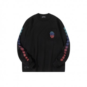 크롬하츠 남성 라운드 긴팔티 - Chrome Hearts Mens Round Tshirt 