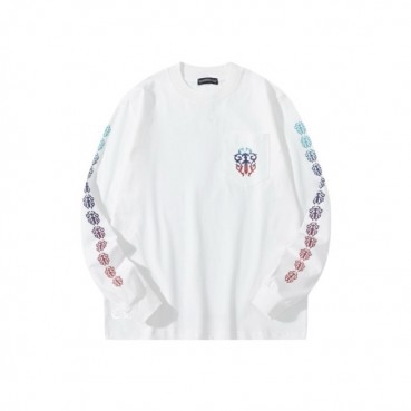 크롬하츠 남성 라운드 긴팔티 - Chrome Hearts Mens Round Tshirt 