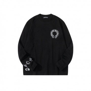 크롬하츠 남성 라운드 긴팔티 - Chrome Hearts Mens Round Tshirt 