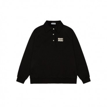 미우미우 남/녀 폴로 긴팔티 - Miumiu Unisex Polo Tshirt 