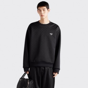 프라다 남성 블랙 맨투맨 - Prada Mens Black Tshirt 