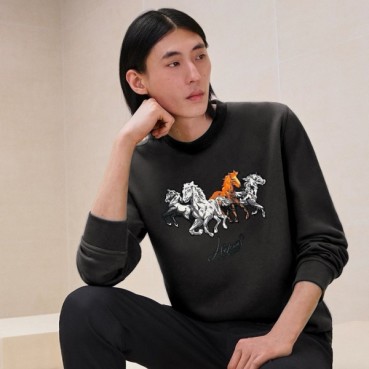 에르메스 남성 라운드 맨투맨 - Hermes Mens Round Tshirt 