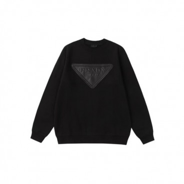 프라다 남성 블랙 맨투맨 - Prada Mens Black Tshirts 