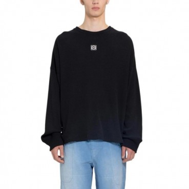 로에베 남성 블랙 긴팔티 - Loewe Mens Black Tshirts 